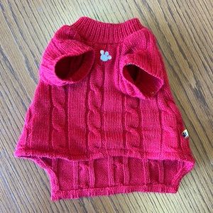 BUILD A BEAR RED SWEATER CABLE KNIT
